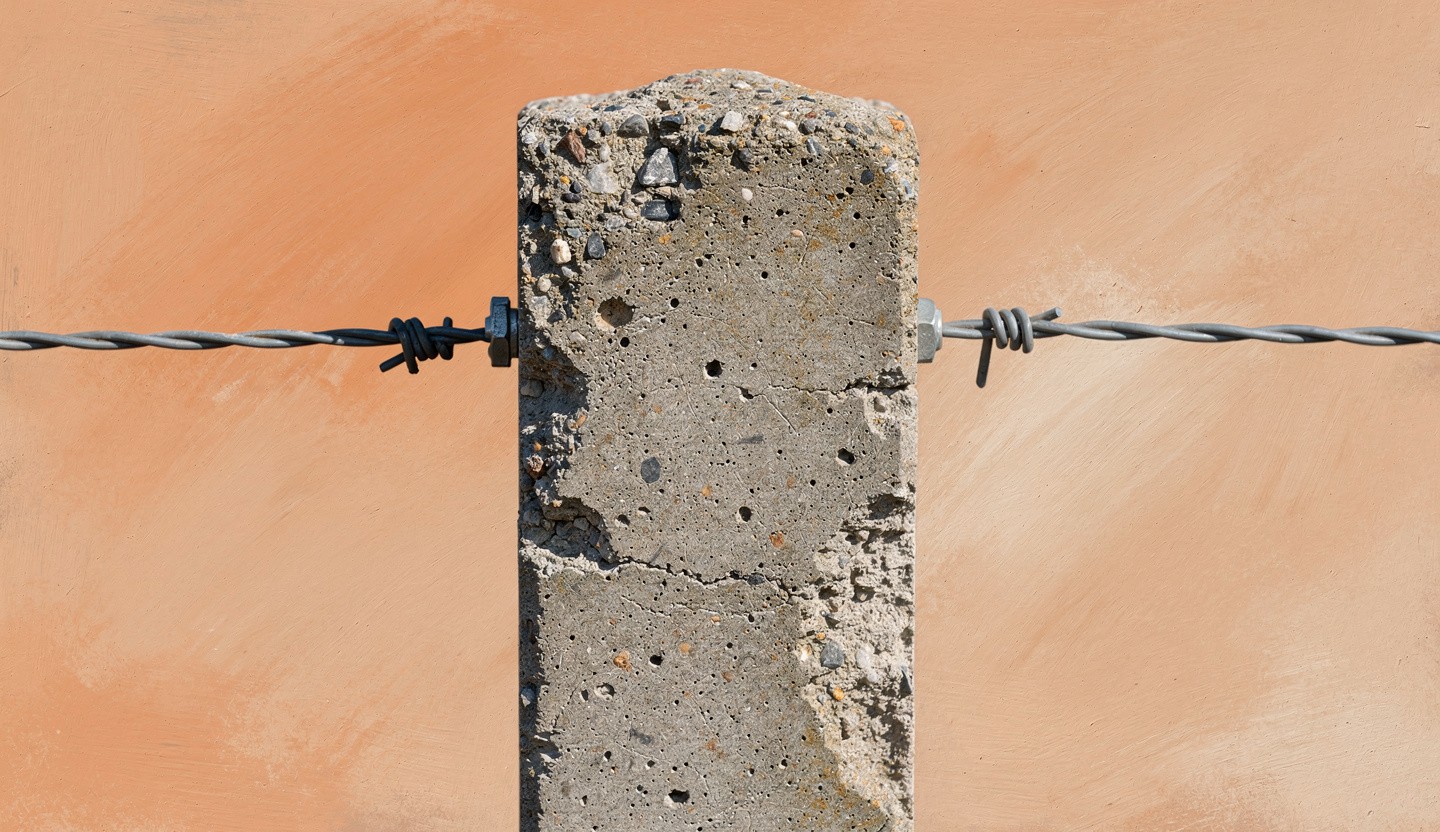 Poteau béton pour grillage : scellement, espacement et pose des fils